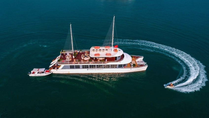 Halong Catamaran Cruise: Catamaran Cruise In The Middle Of The Halong Bay