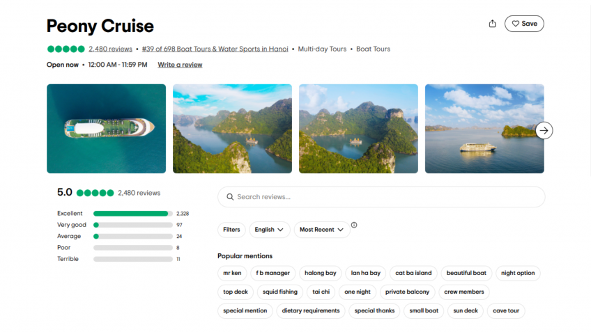 Peony Cruise: Peony Cruise Halong Bay On TripAdvisor